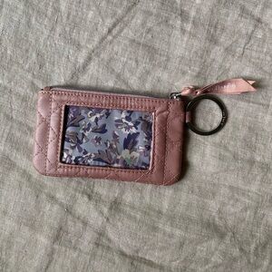 vera bradley pearl pink wallet/keychain